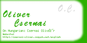 oliver csernai business card